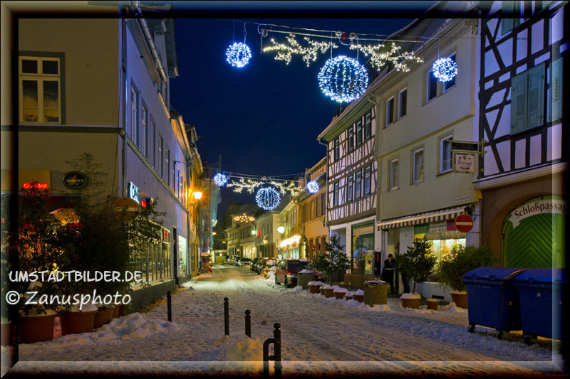 Winter in Umstadts Oberer Marktstrasse